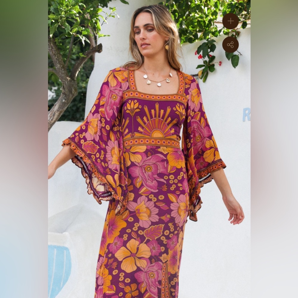 Nine Lives Bazaar Sundance Midi Dress in Royale